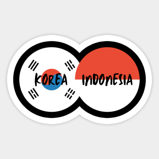 Korean Indonesian - Korea, Indonesia Sticker